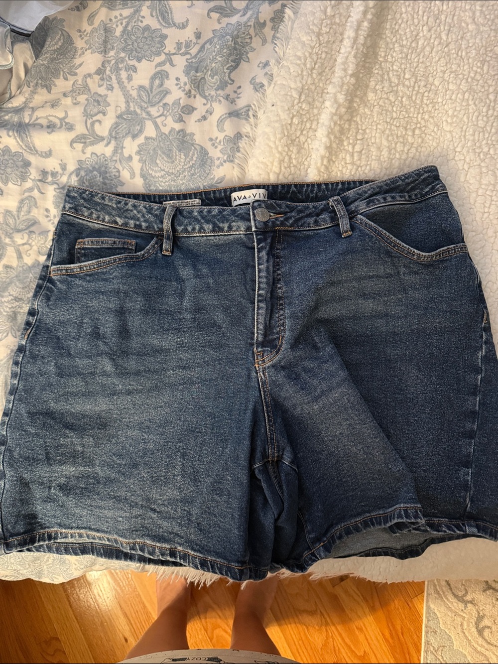 Ava & Viv Dark Blue Denim Jean Shorts